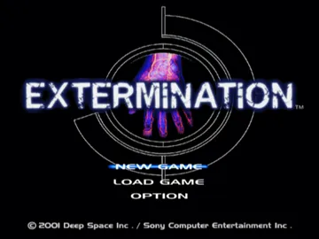 Extermination screen shot title